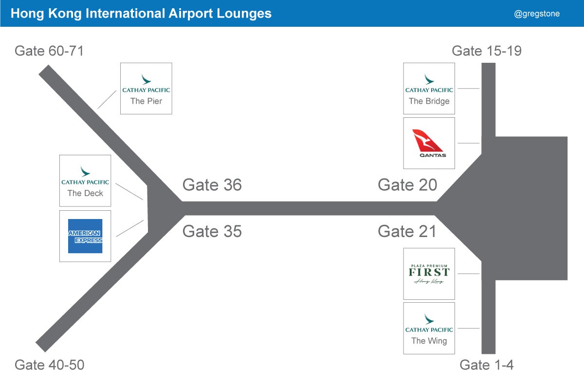 Hong Kong International Airport Lounge Map - Greg Stone