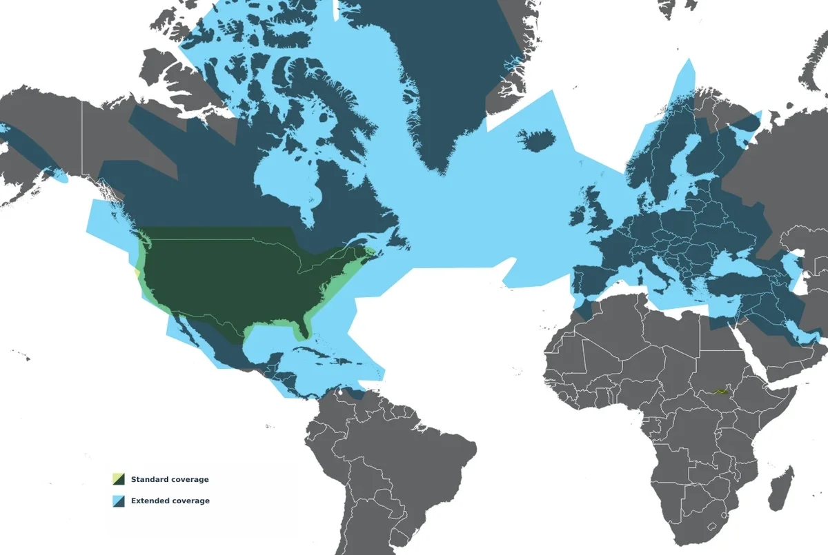 JetBlue Coverage Map white