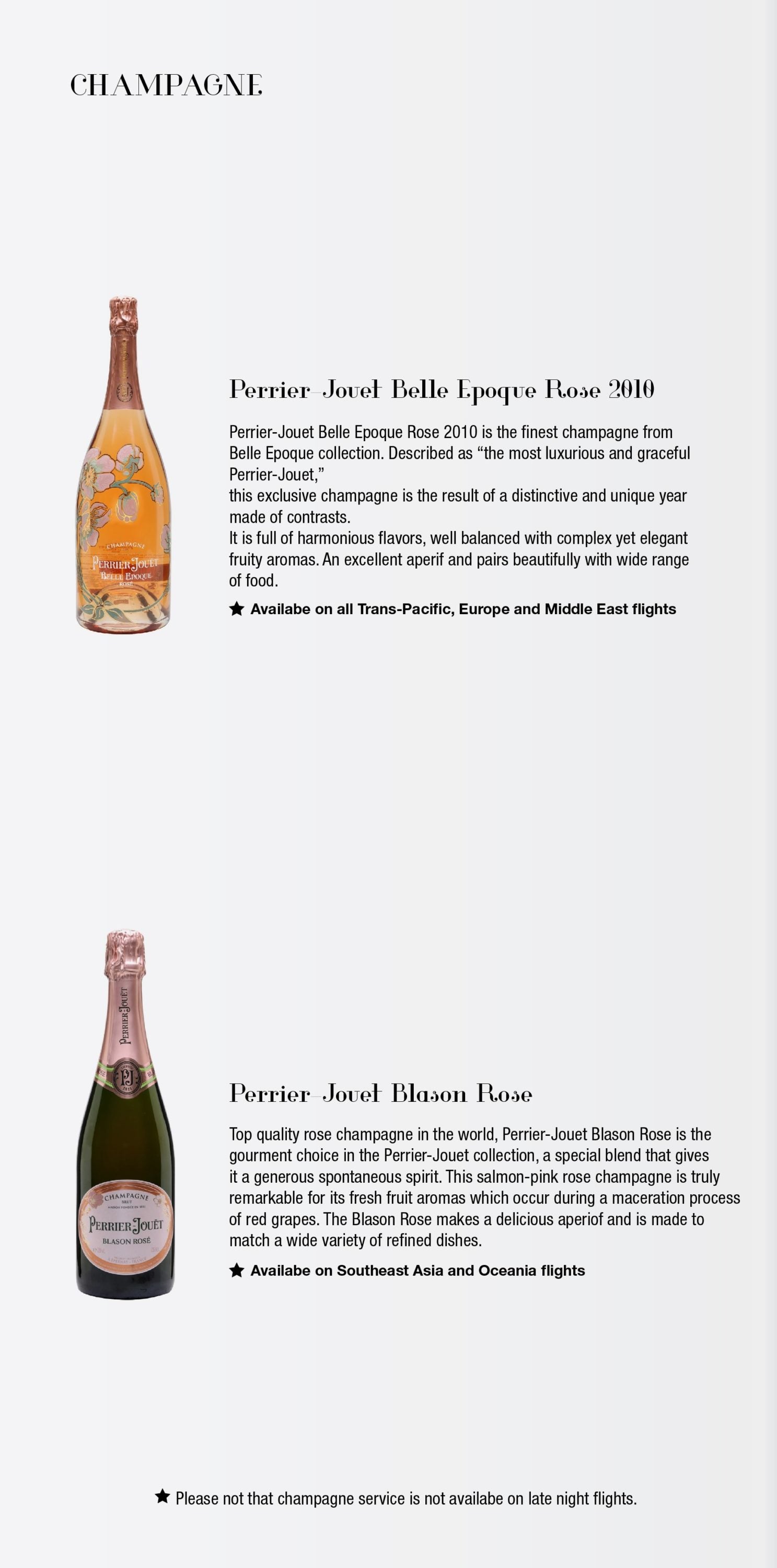 Korean Air Boeing 777 First Class Champagne List - Cherag Dubash