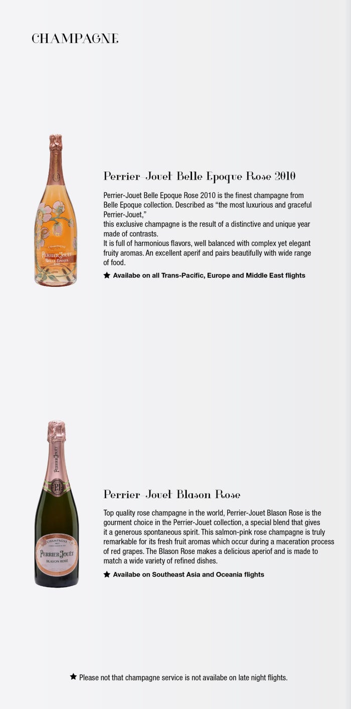 Korean Air Boeing 777 First Class Champagne List - Cherag Dubash