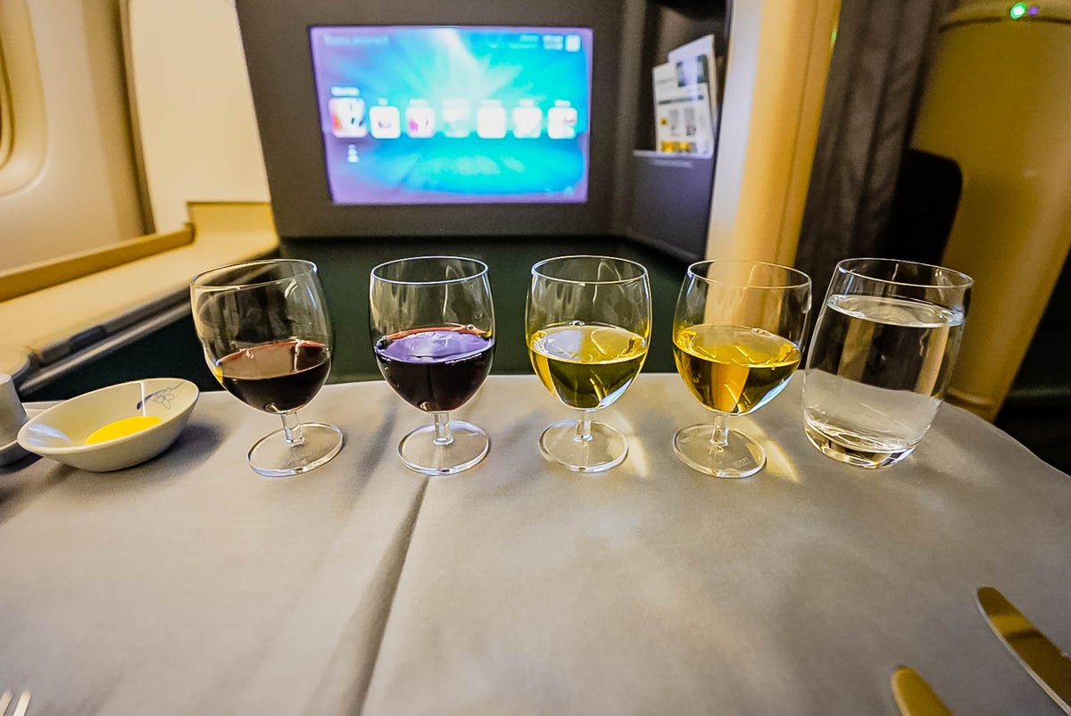 Korean Air Boeing 777 First Class Wine Tasting - Cherag Dubash
