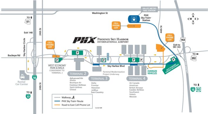 phoenix terminal 4 map