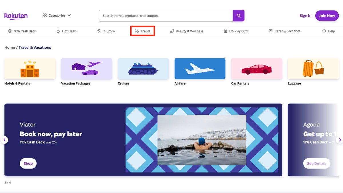 Rakuten travel and vacations