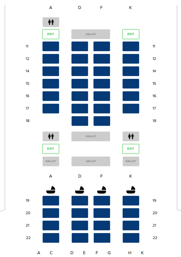 Singapore Airlines Airbus A350 Seat Map
