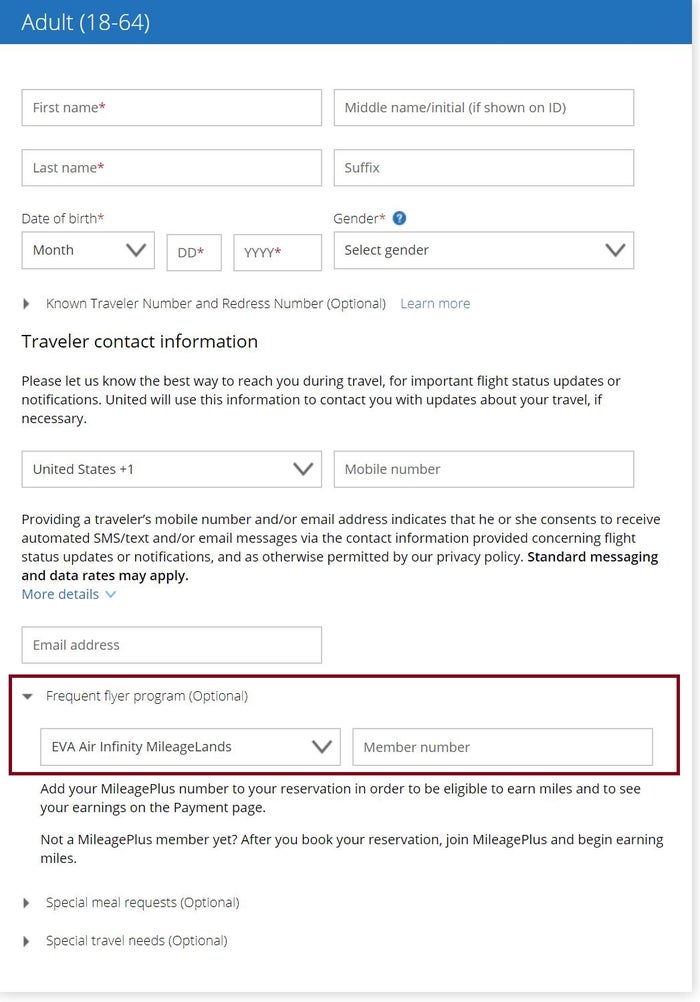 United Booking with Infinity MileageLands United Booking with Infinity MileageLands