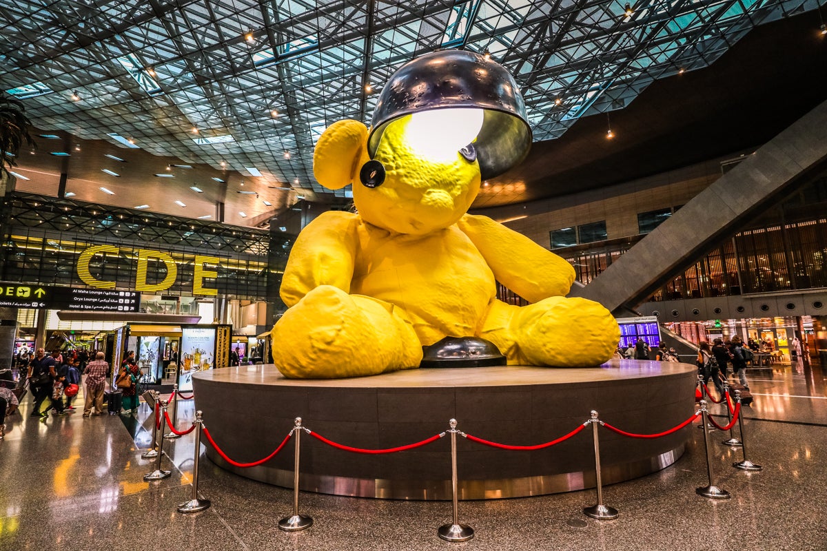 Hamad International Airport Lamp Bear