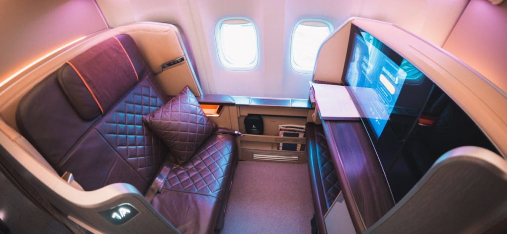 Greg Stone - Singapore Airlines Boeing 777 First Class - Side On