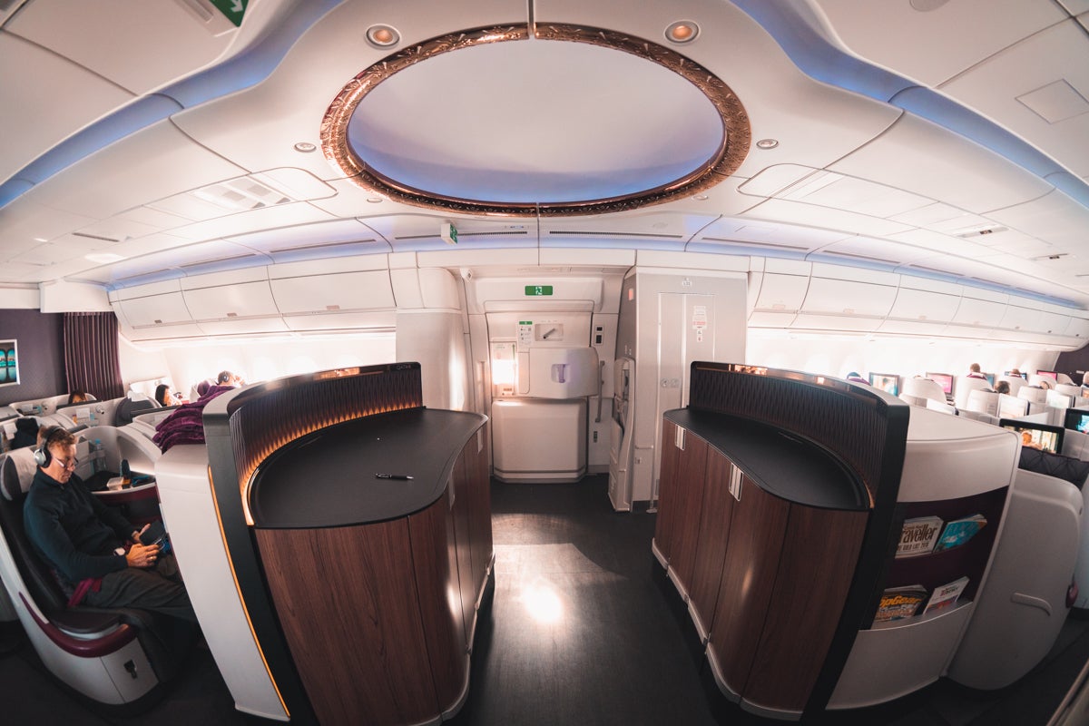 Qatar Airways Airbus A350 Business Class - Cabin Bar