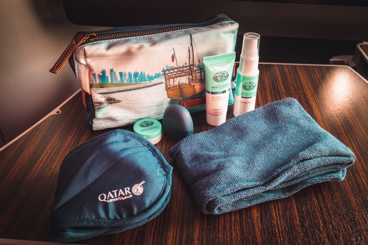 Qatar Airways Airbus A350 Business Class - Amenity Kit Contents