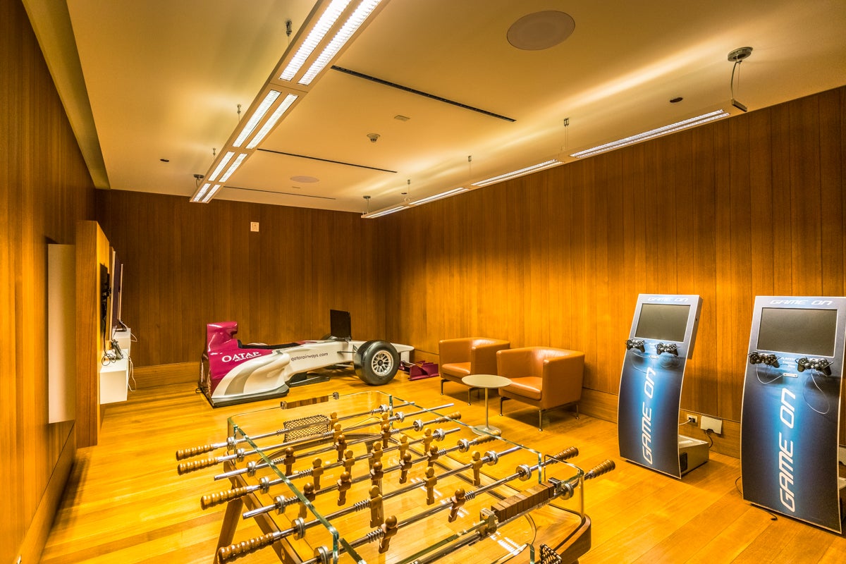Qatar Airways Al Mourjan Lounge --- Game Room
