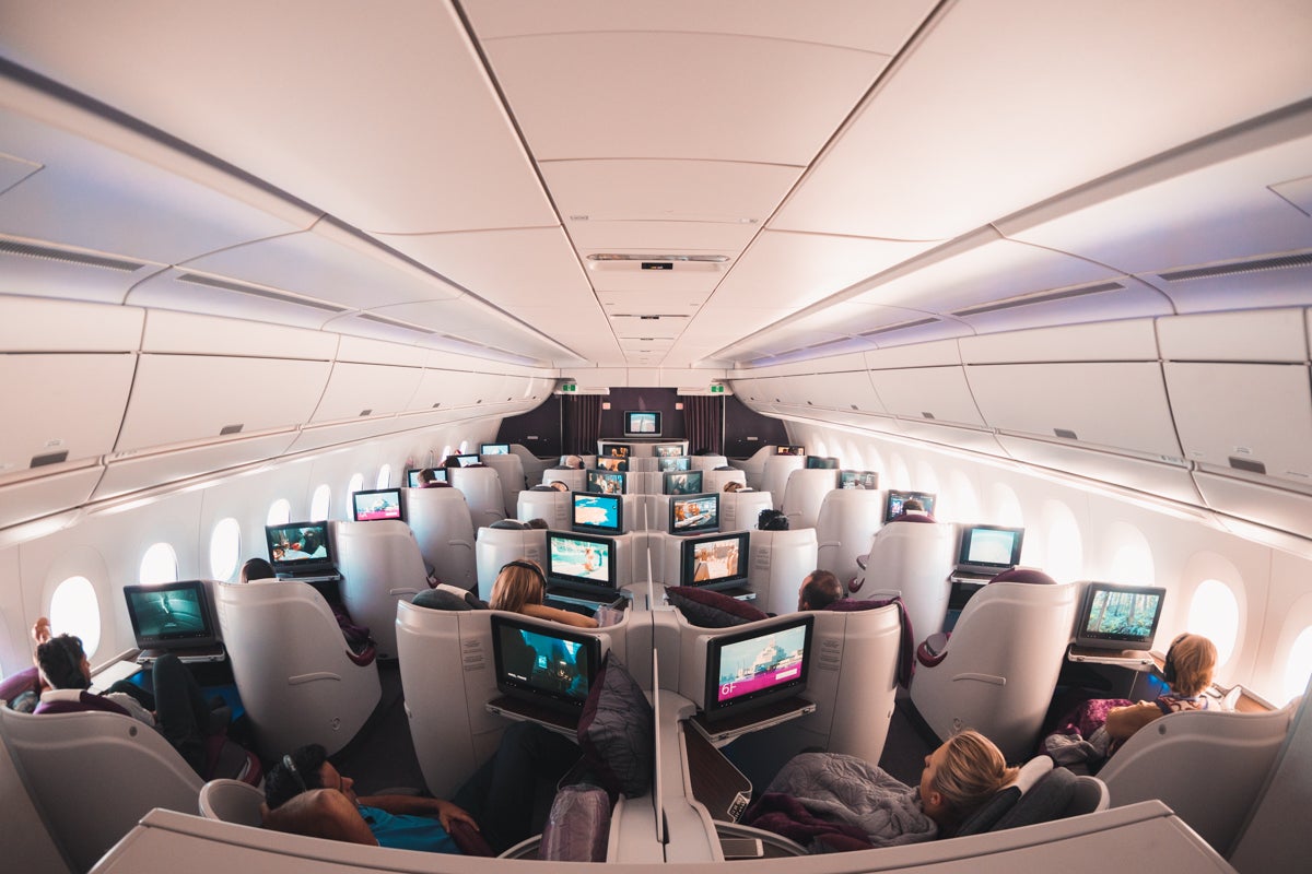 Qatar Airways Airbus A350 Business Class - Front Cabin