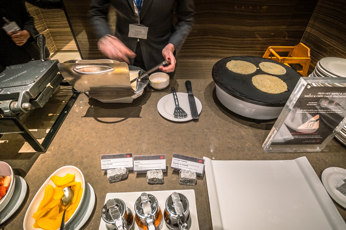 Air Canada Heathrow Lounge --- Waffle and Crepe Station