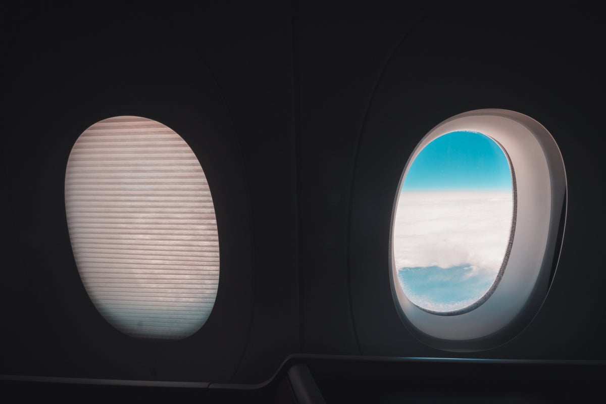 Qatar Airways Airbus A350 Business Class - Electronic Window Sha