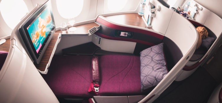 Qatar Airways Airbus A350 Business Class - Flat Bed