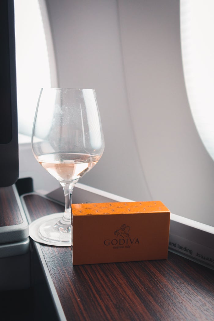 Qatar Airways Airbus A350 Business Class - Chocolates