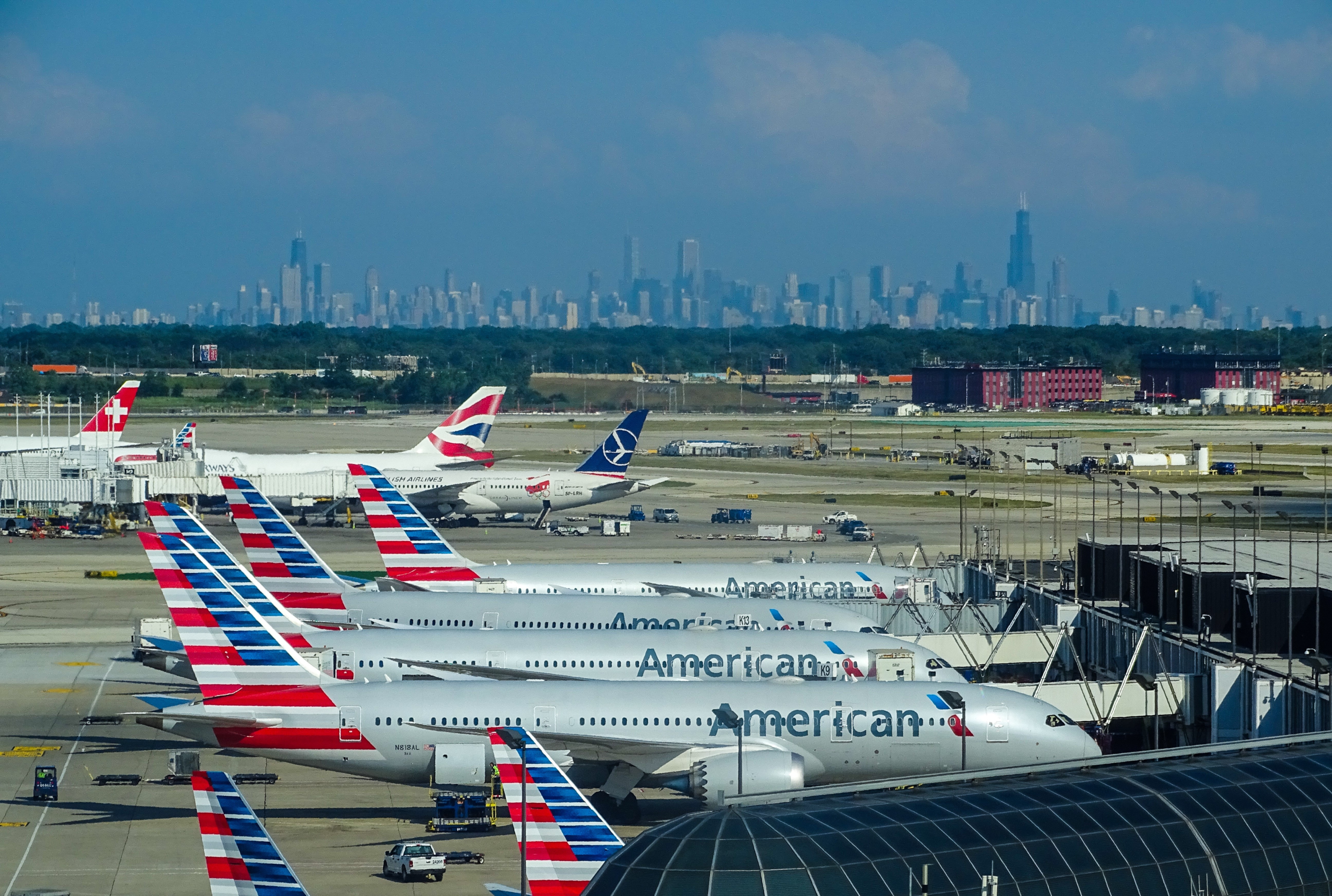 Samoloty American Airlines w ORD