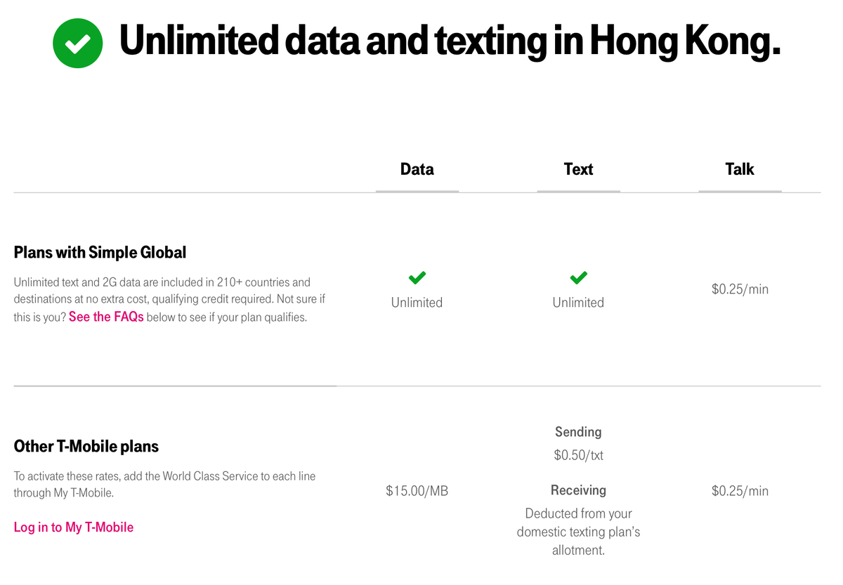 Checking if A Country is Supported By T-Mobile