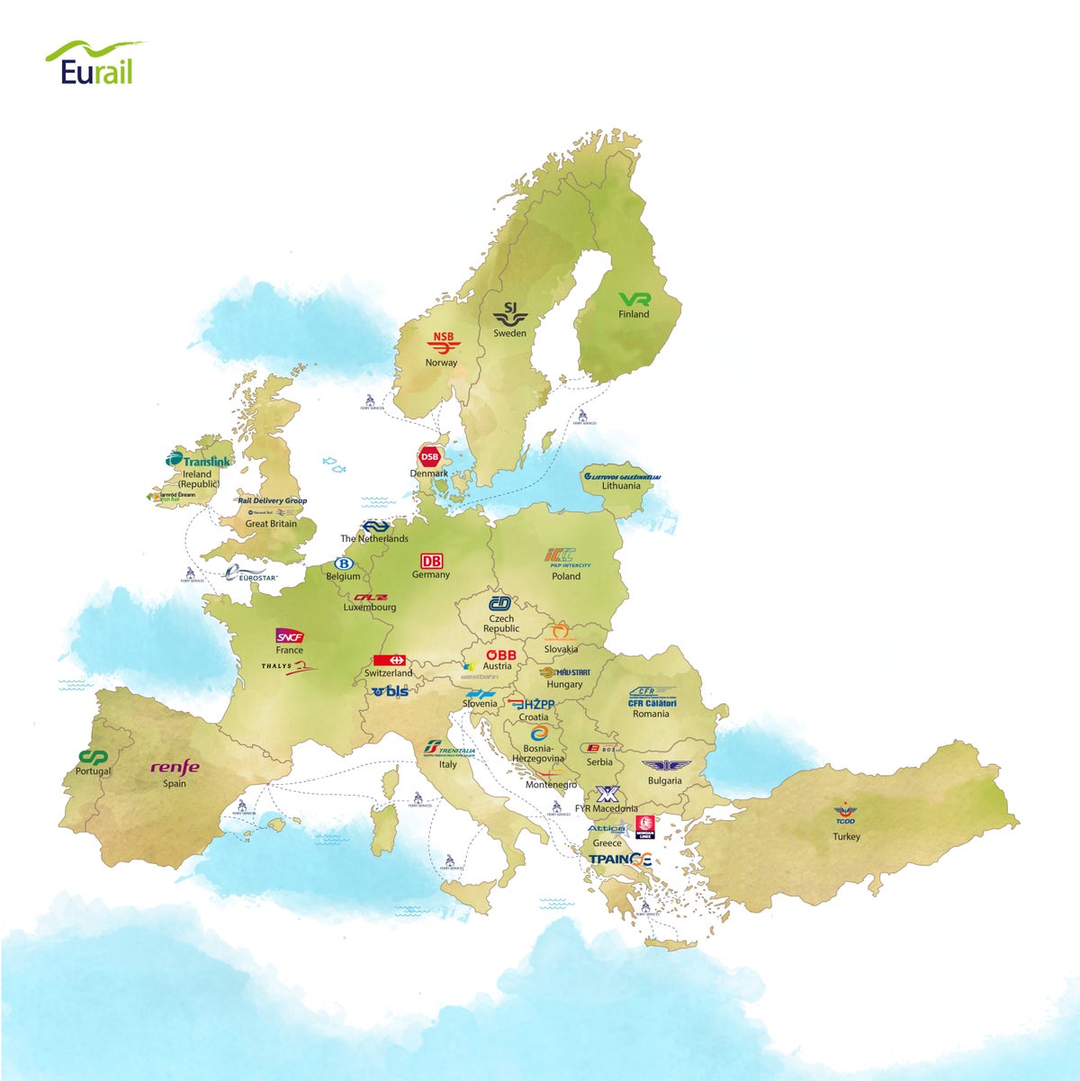 Eurail Map 2019