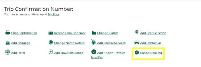 Frontier Cancel Booking