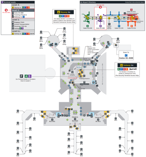 George Bush Intercontinental Airport [iah] - Terminal Guide [2023]