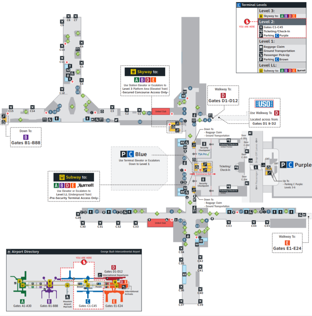 George Bush Intercontinental Airport [IAH] - Terminal Guide [2023]