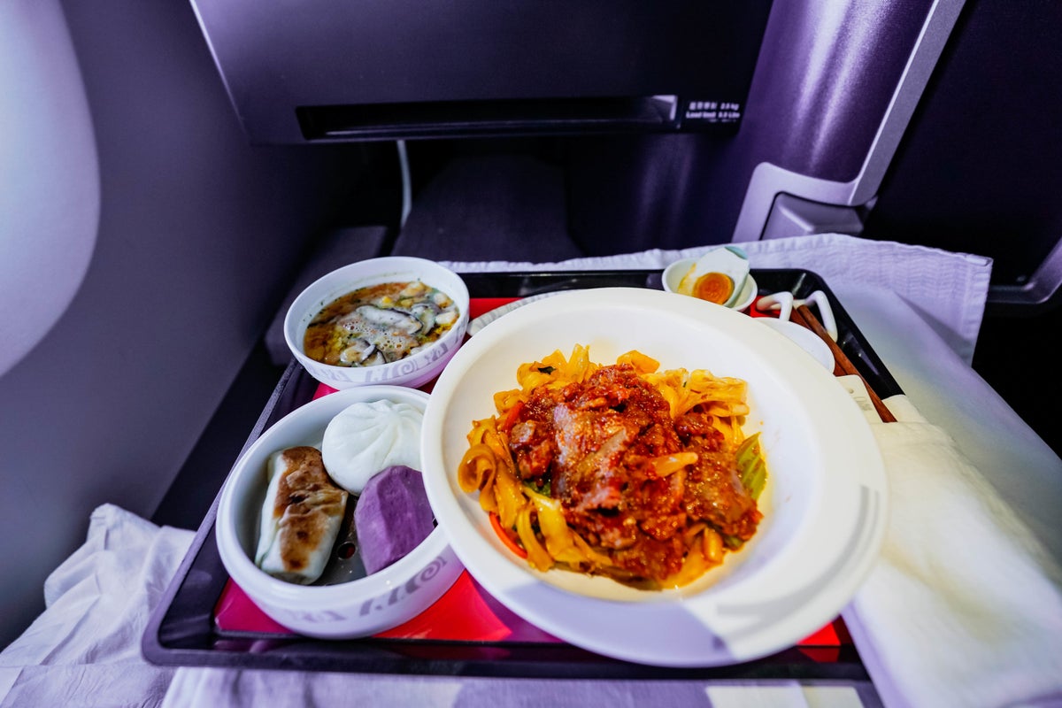 Hainan Airlines A350 Business Class Beef Noodles - Cherag Dubash