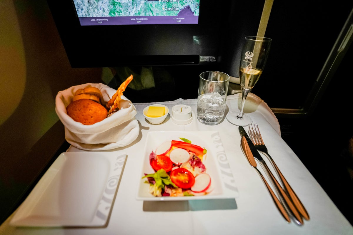 Hainan Airlines A350 Business Class Salad - Cherag Dubash