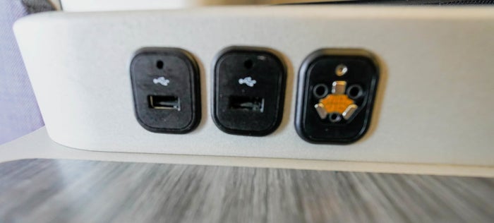 Hainan Airlines A350 Business Class USB port - Cherag Dubash