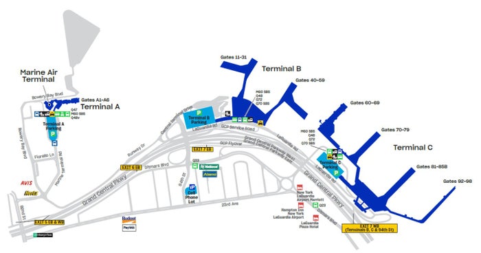 LaGuardia Airport Map