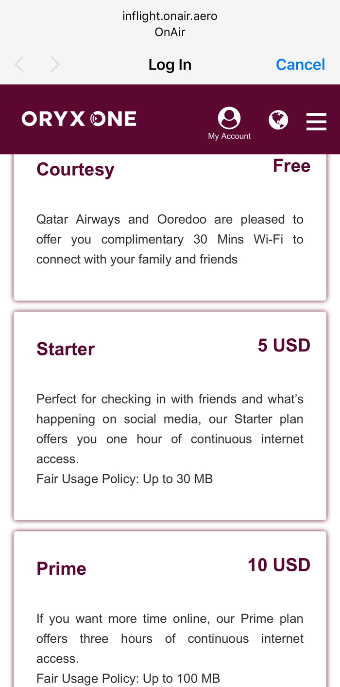 Qatar Airways A350 Wi-Fi Plans