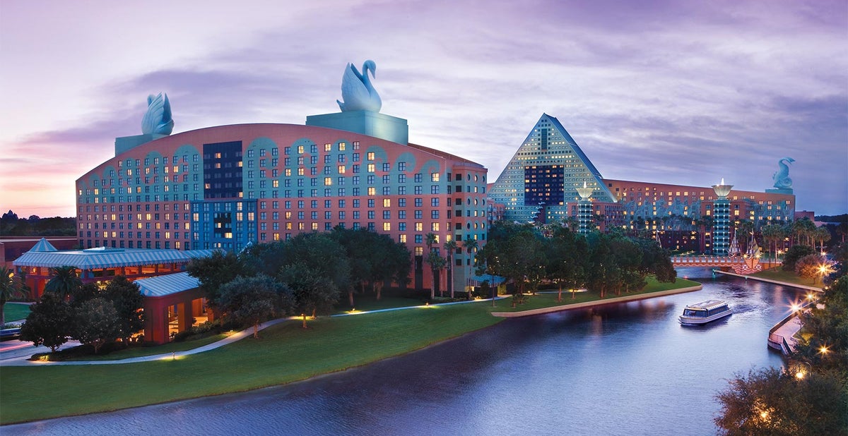 The iconic Swan and Dolphin Hotels - Orlando Florida