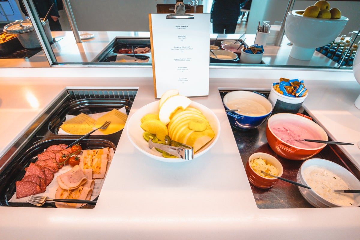 Lufthansa Business Lounge Munich - Cold Breakfast Options