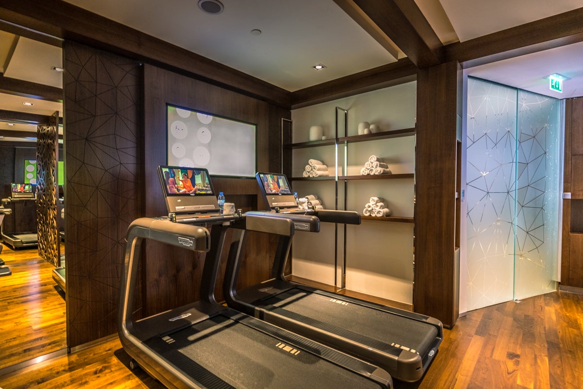 Etihad Airways First Class Lounge Abu Dhabi Gym Cardio Equipment
