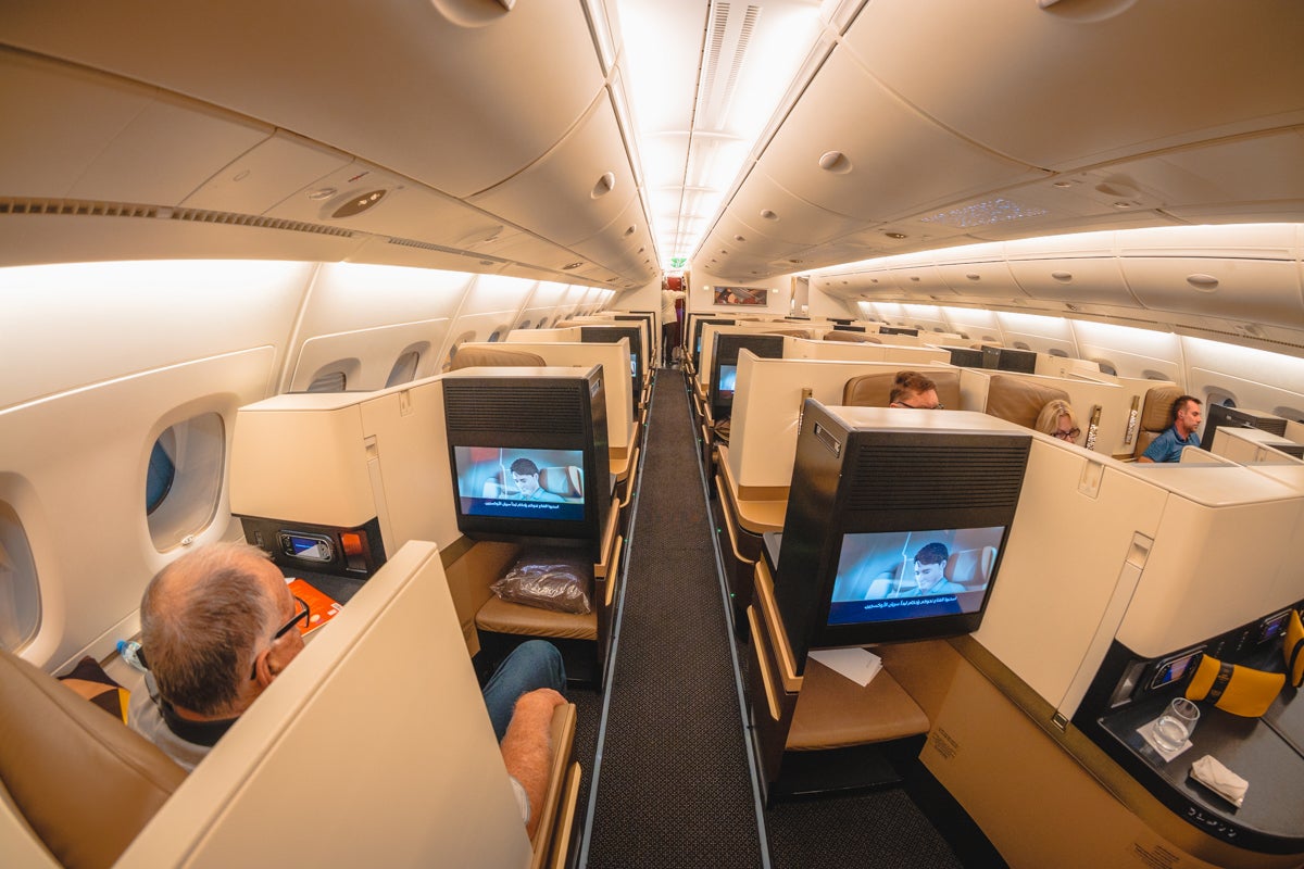Etihad Airways Airbus A380 Business Class Cabin