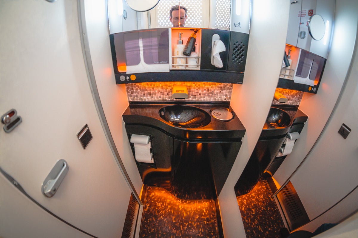 Etihad Airways Airbus A380 Business Class Toilet