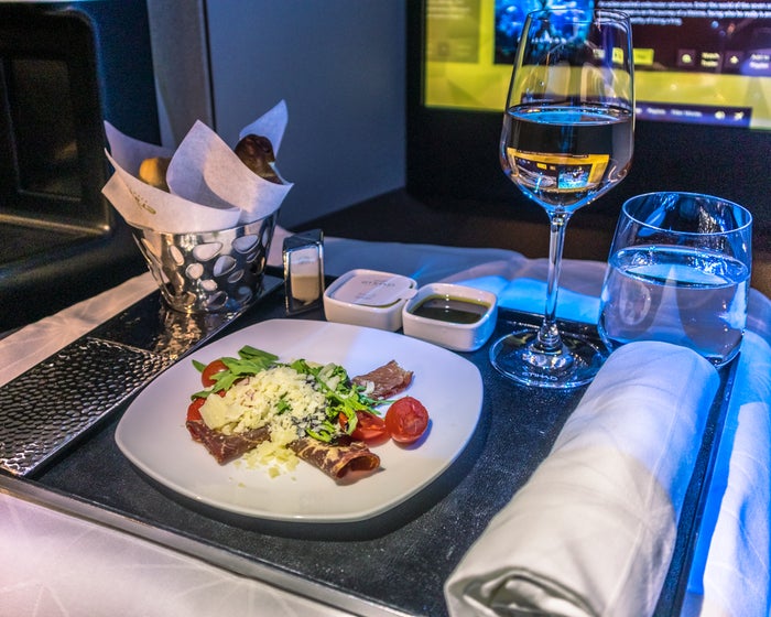 Etihad Airways Boeing 787-9 --- Business Class Starter --- Beef Bresaola