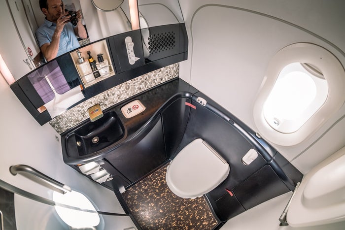 Etihad Airways Boeing 787-9 Business Class Loo with a View