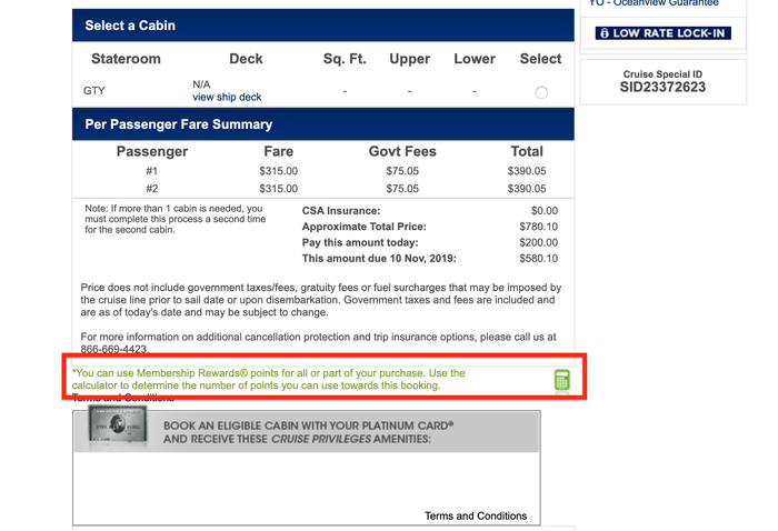 American Express pay with points