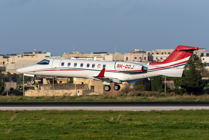 Learjet 75 Landing in Malta Learjet 75 Landing in Malta