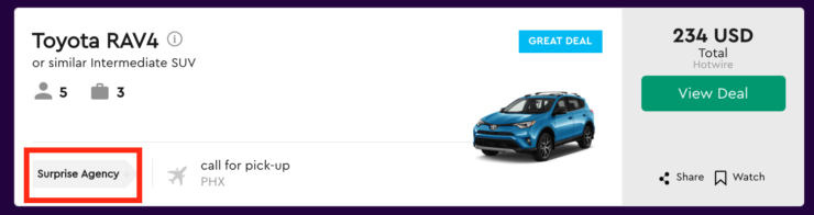 Monmodo car rental