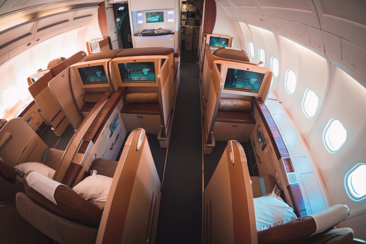 Oman Air Airbus A330 Old First Class Cabin