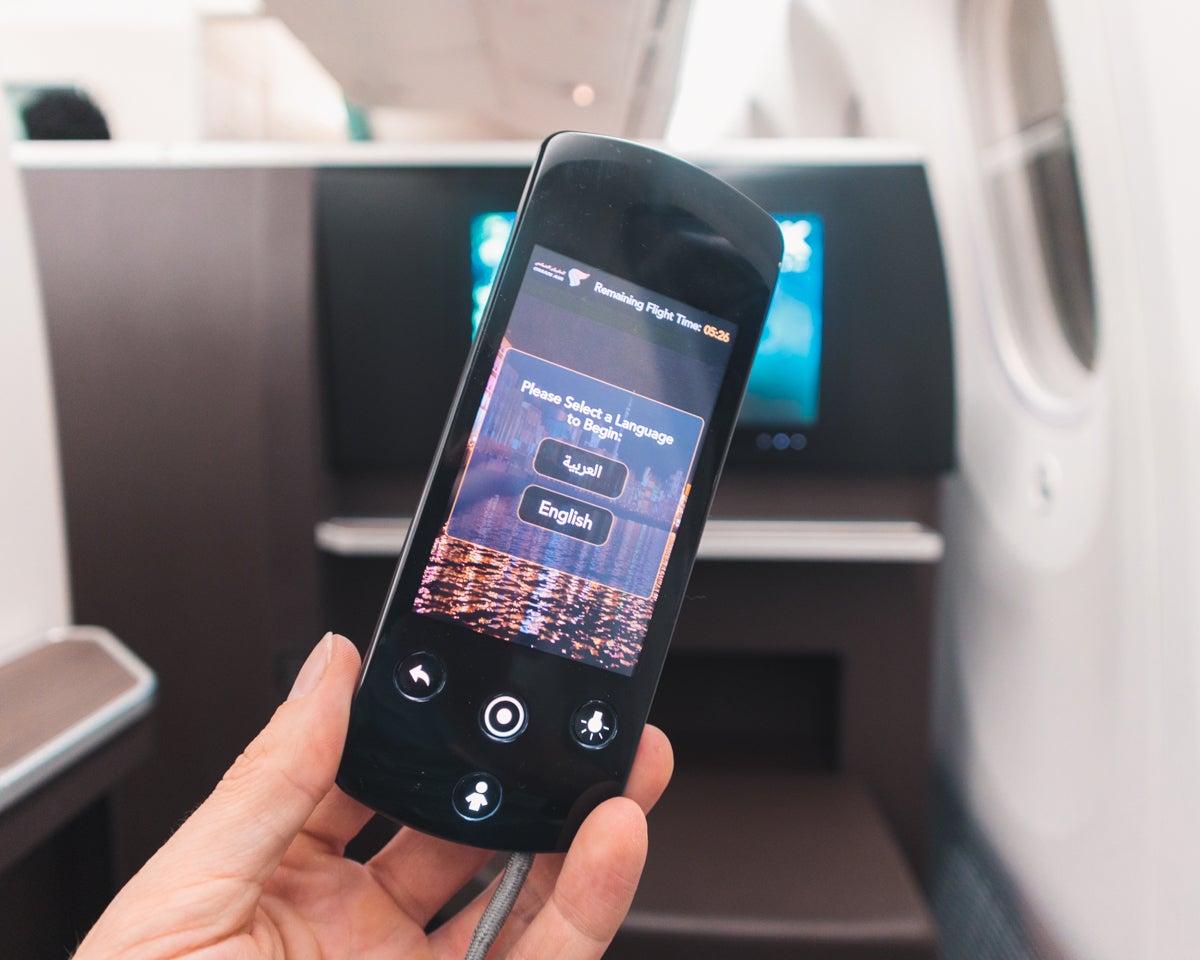 Oman Air Boeing 787-9 Business Class IFE Remote