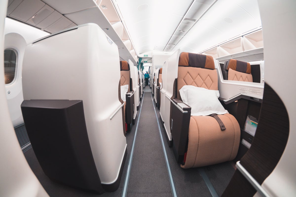 Oman Air Boeing 787-9 Business Class Aisle