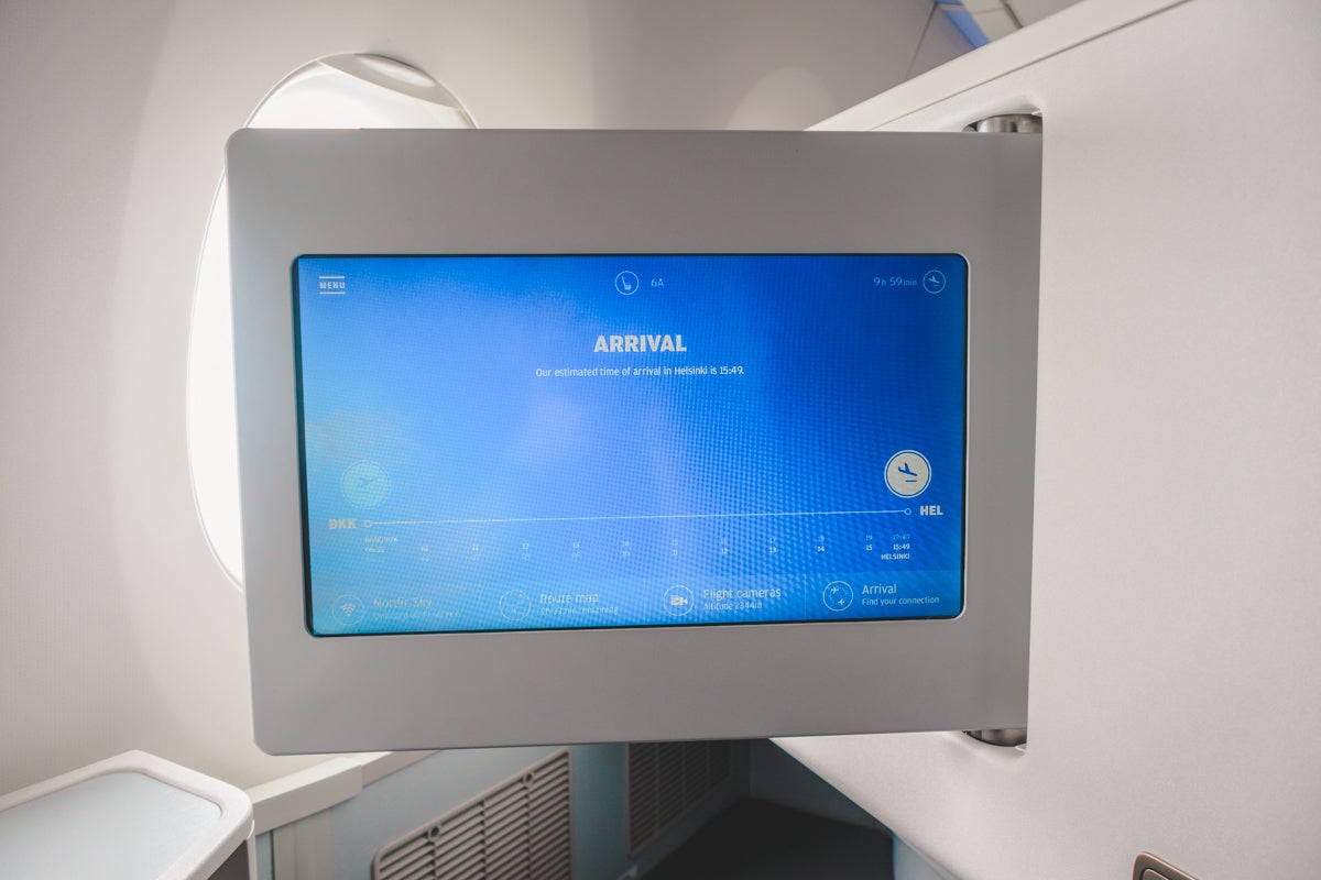 Finnair Airbus A350 Business Class IFE Home Screen
