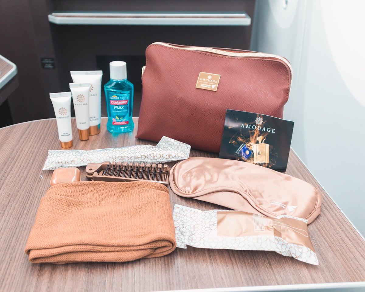 Oman Air Business Class Amenity Kit Contents