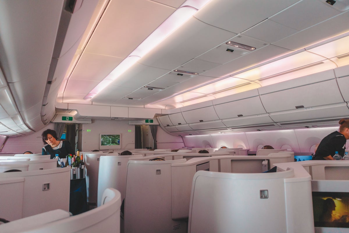 Finnair Airbus A350 Business Class Mood Lighting