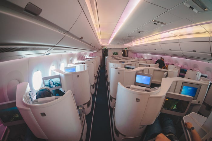 Finnair Airbus A350 Business Class Mood Lighting Finnair Airbus A350 Business Class Mood Lighting