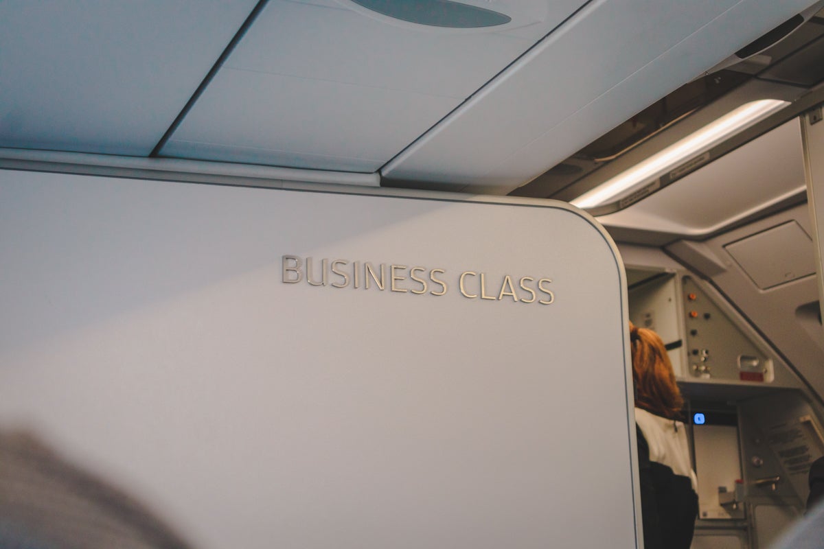 Finnair Airbus A321 Business Class Bulkhead Sign