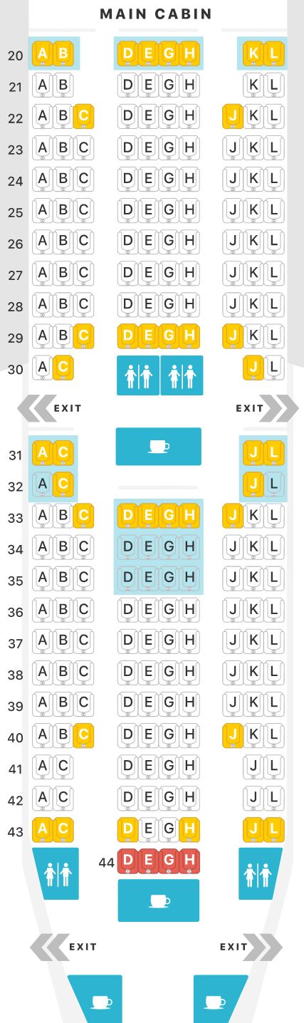 AA 777-300ER economy seat map