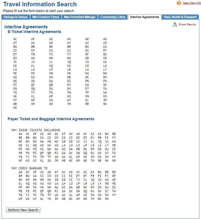 AA Interline Agreements